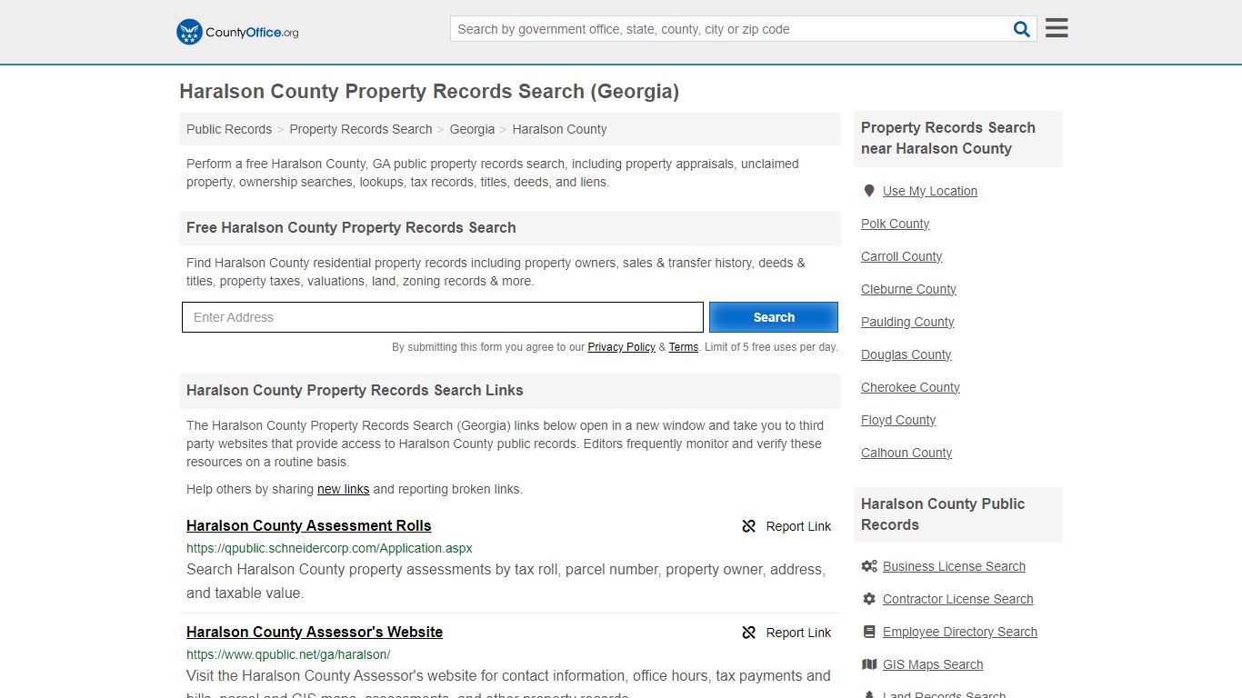 Haralson County Property Records Search (Georgia) - County Office
